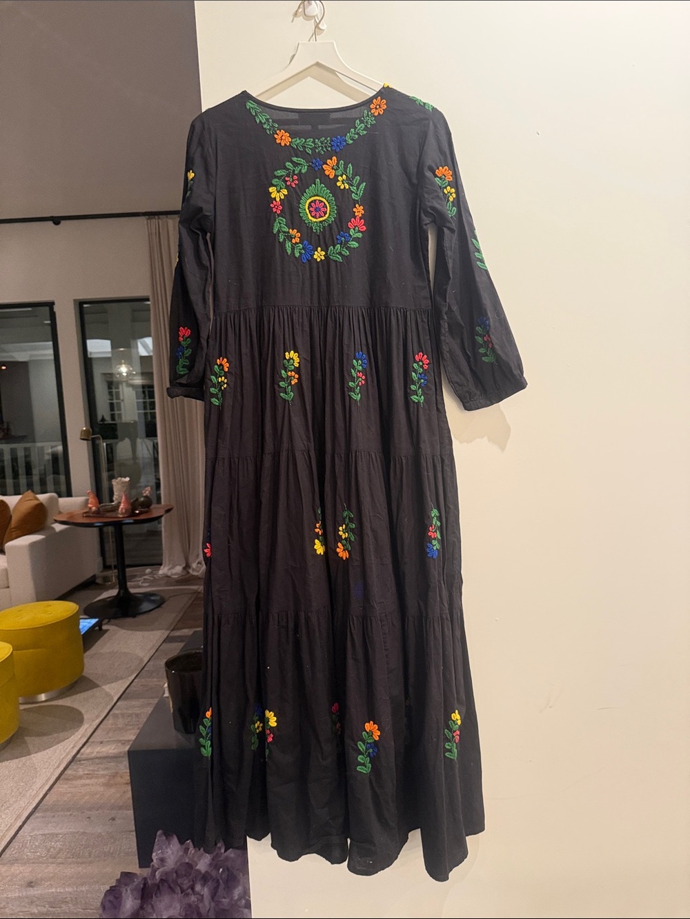 Muzungu Sisters Black Floral Embroidered Maxi Dress - Women - Picture 2 of 4